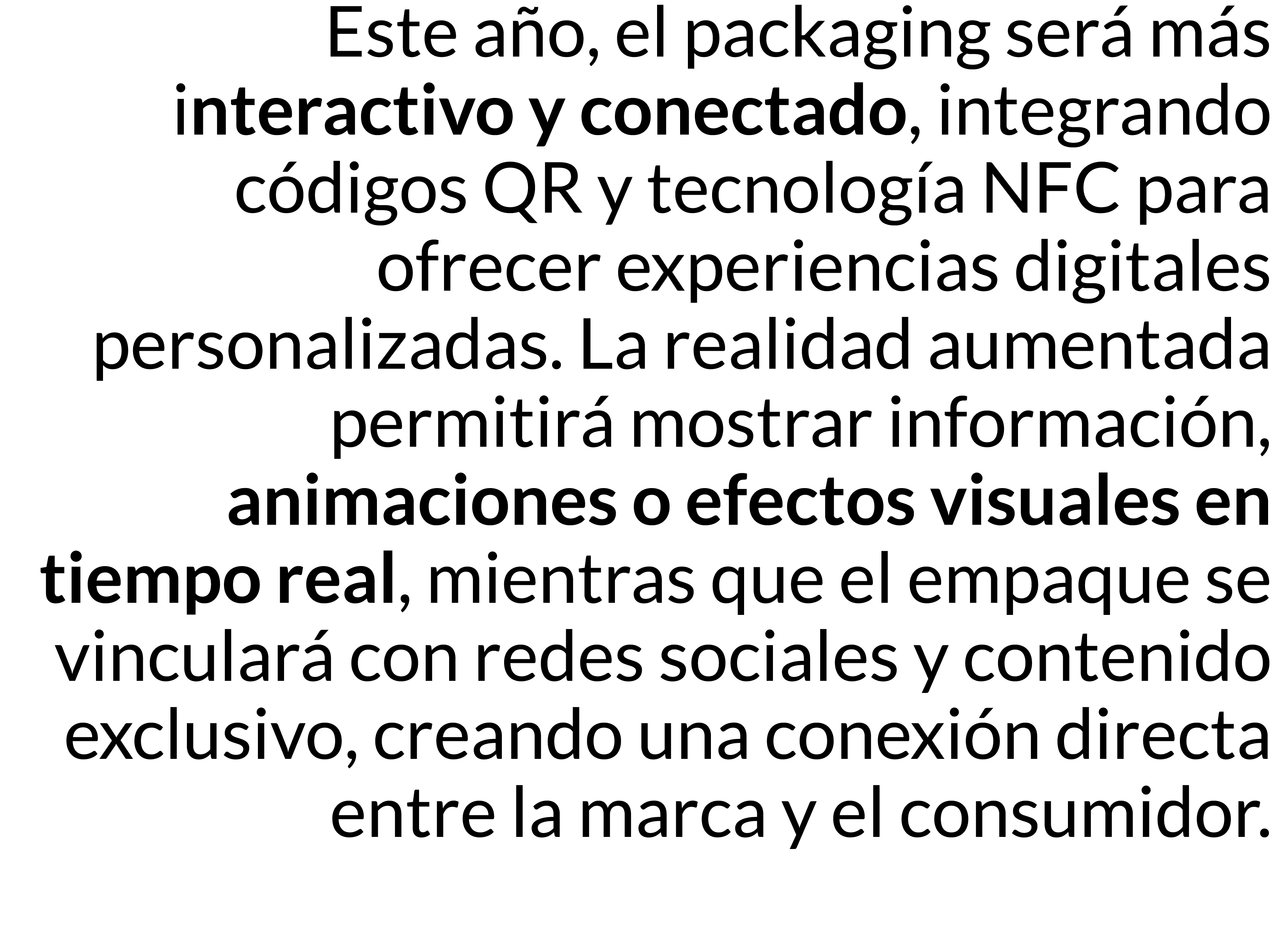 Este a o, el packaging ser m s interactivo y conectado, integrando c digos QR y tecnolog a NFC para ofrecer experien...