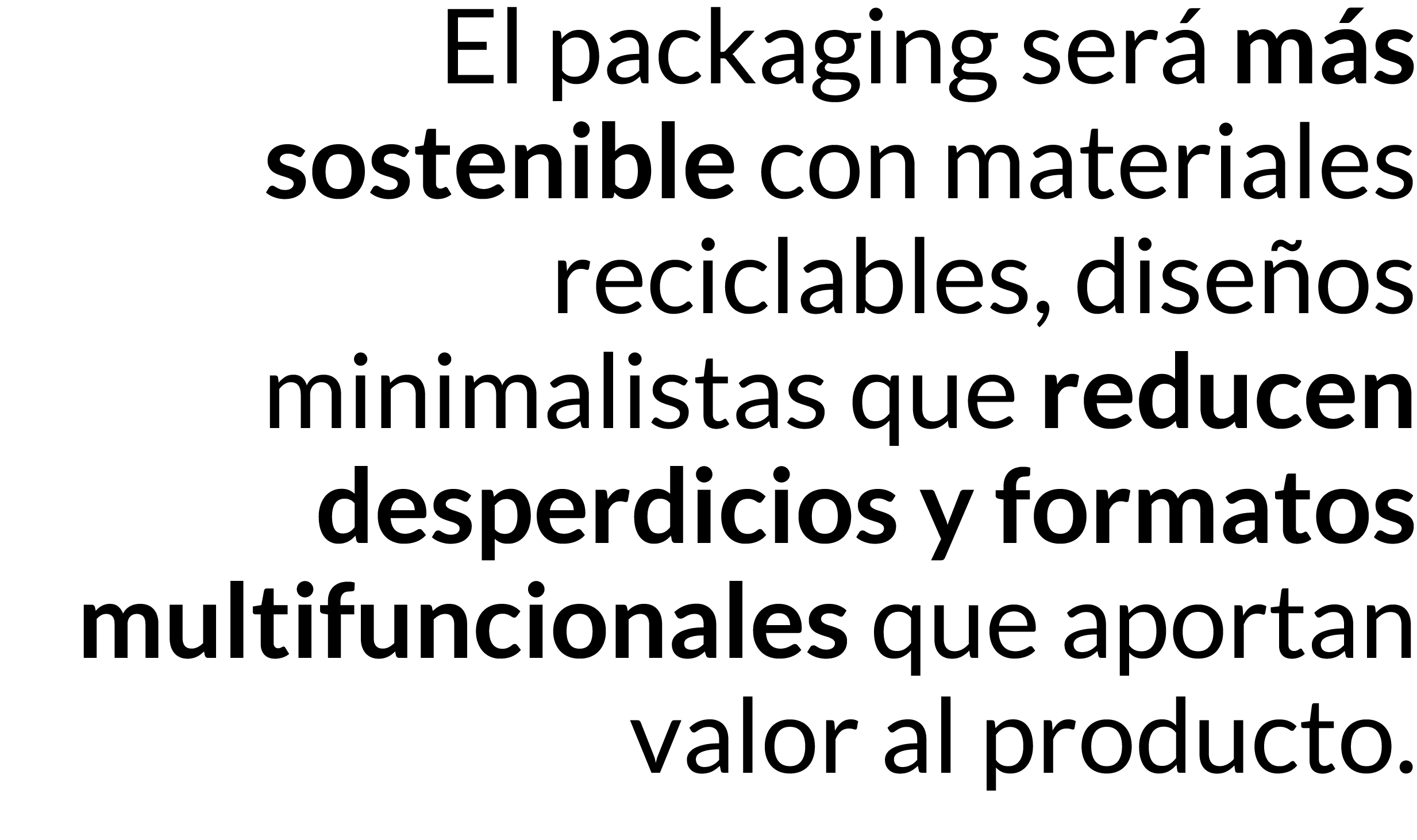 El packaging ser m s sostenible con materiales reciclables, dise os minimalistas que reducen desperdicios y formatos...